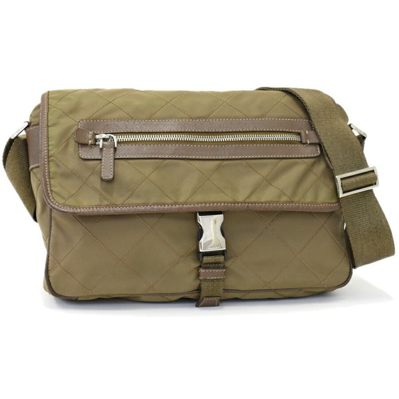 Prada bag Crossbody messenger quilted Green Khaki nylon - Picture 1 of 8